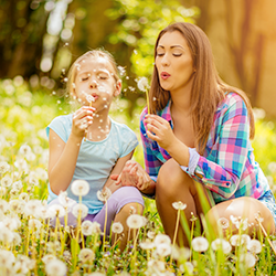 mother and daughter having fun