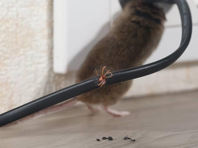 house mouse in maine home chewing on electrical wires