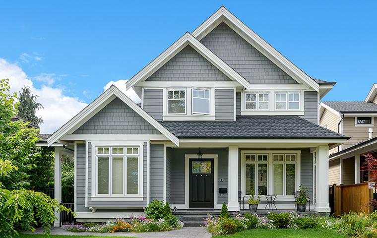 Accurate Offers Residential & Commercial Services In Fortuna street view of a grey house in fortuna california