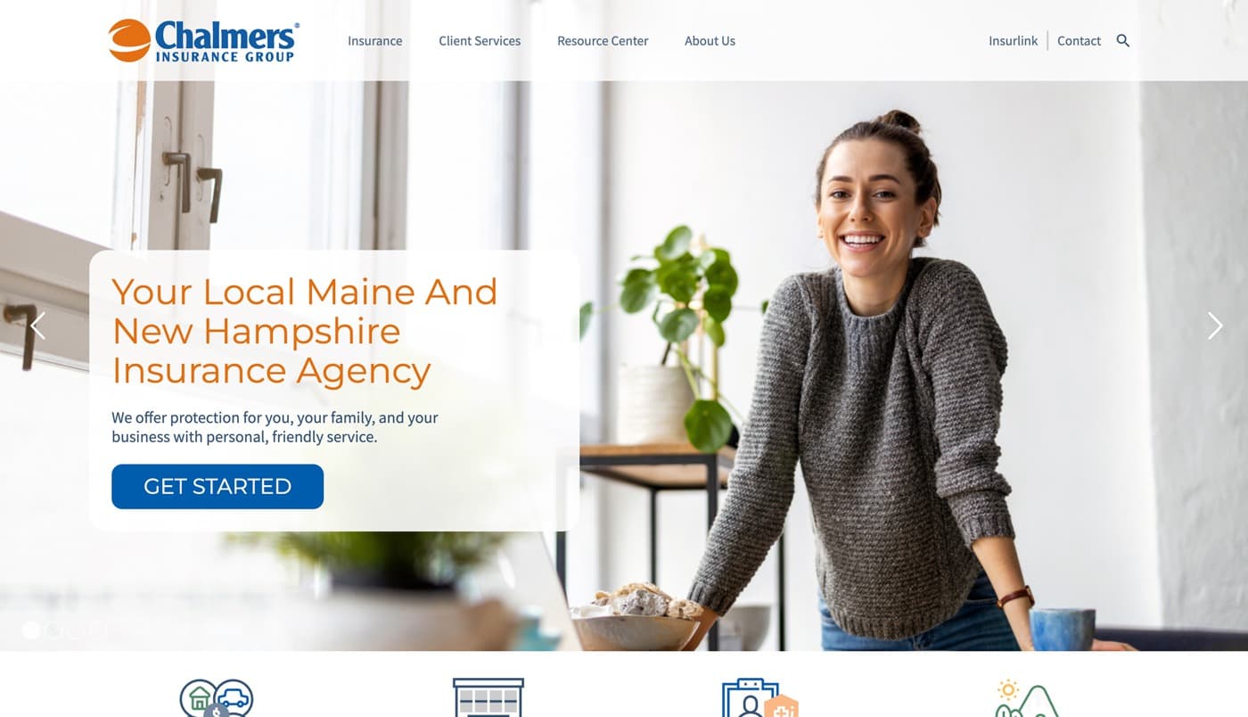 Chalmers Insurance Group website screenshot