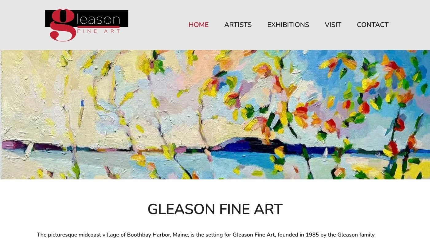 Gleason Fine Art website screenshot