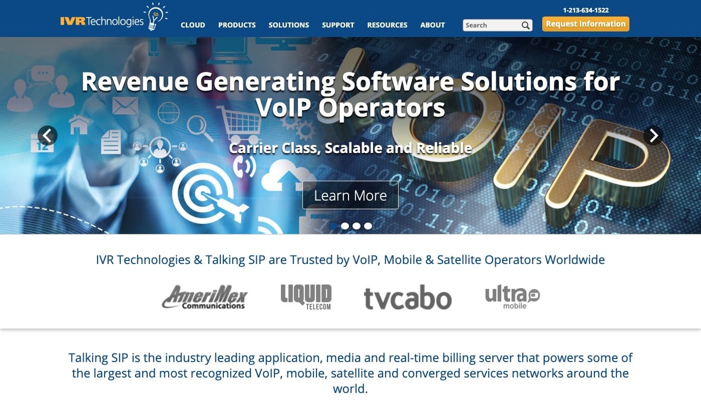 IVR website screenshot