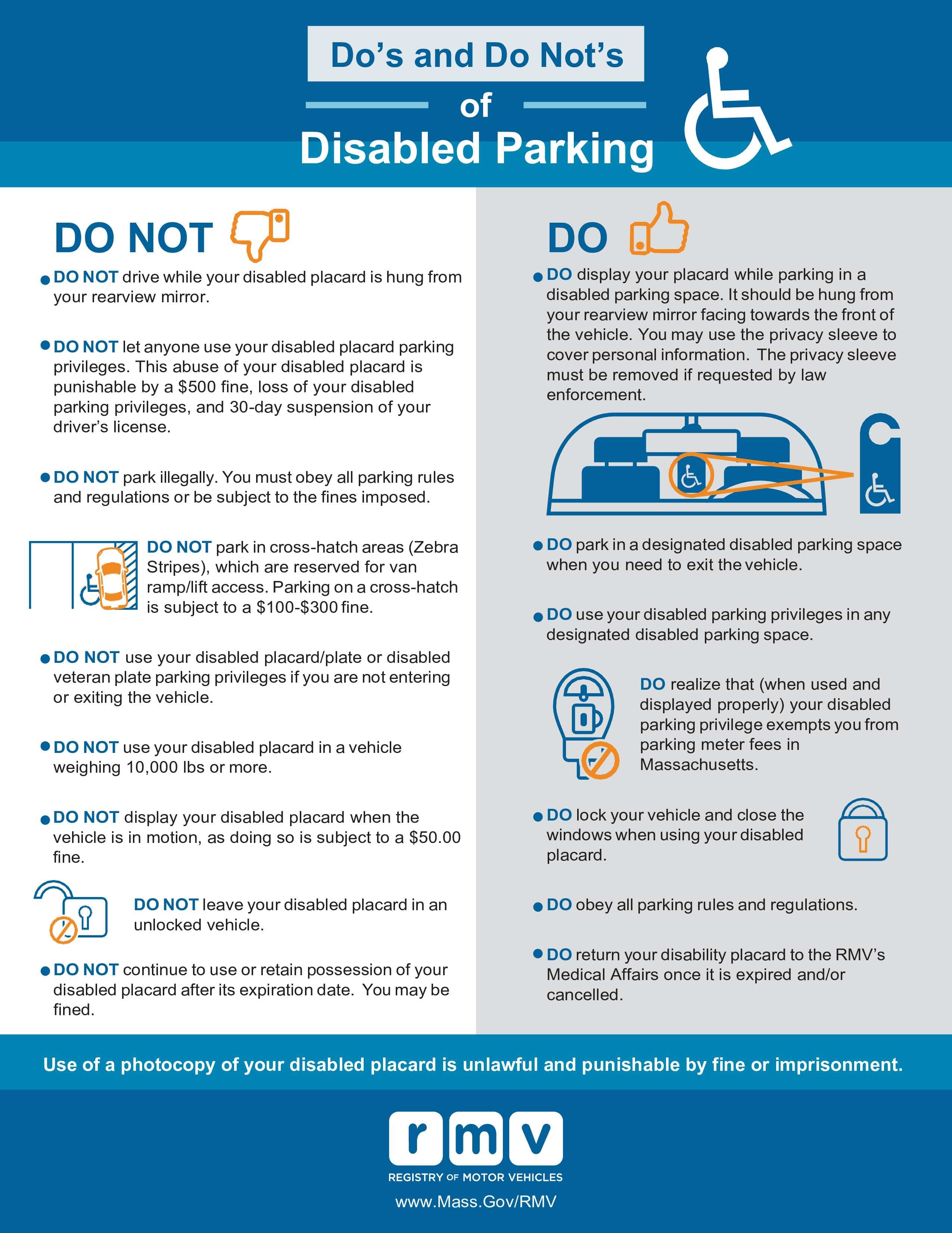 Do's and Do Not's of Disabled Parking