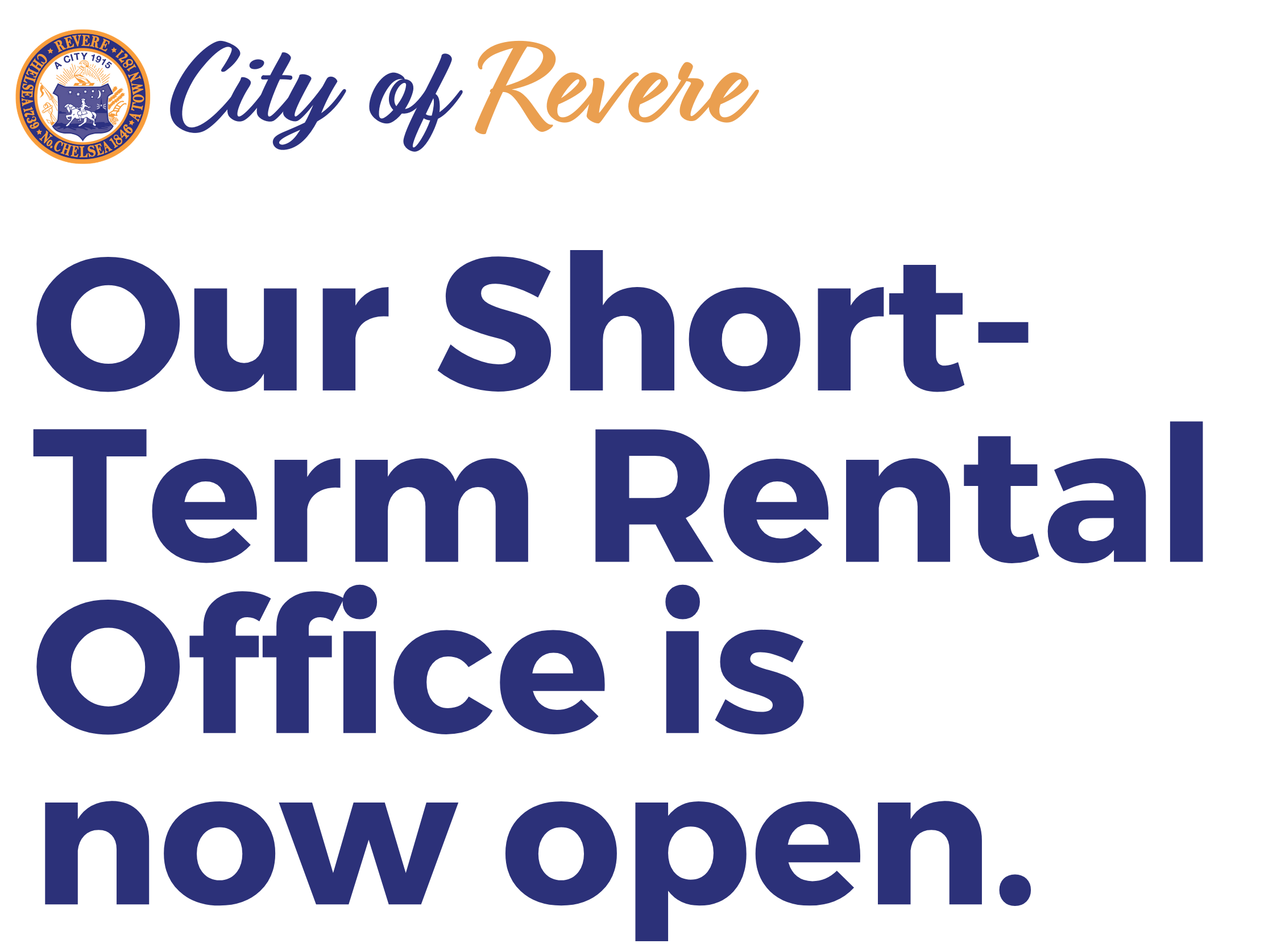 City of Revere Short Term Rental Office now Open