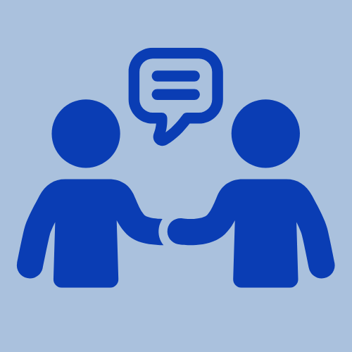 illustration of two people talking