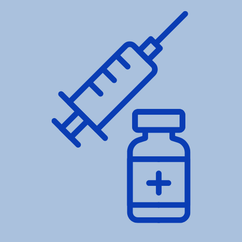 Graphic of a needle and vaccine bottle