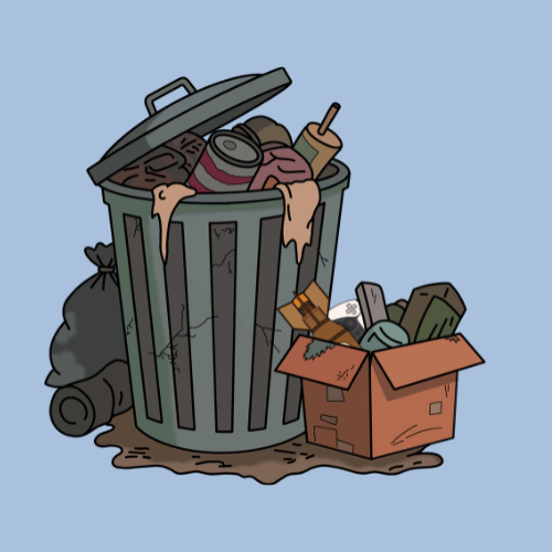 Trash Can and trash