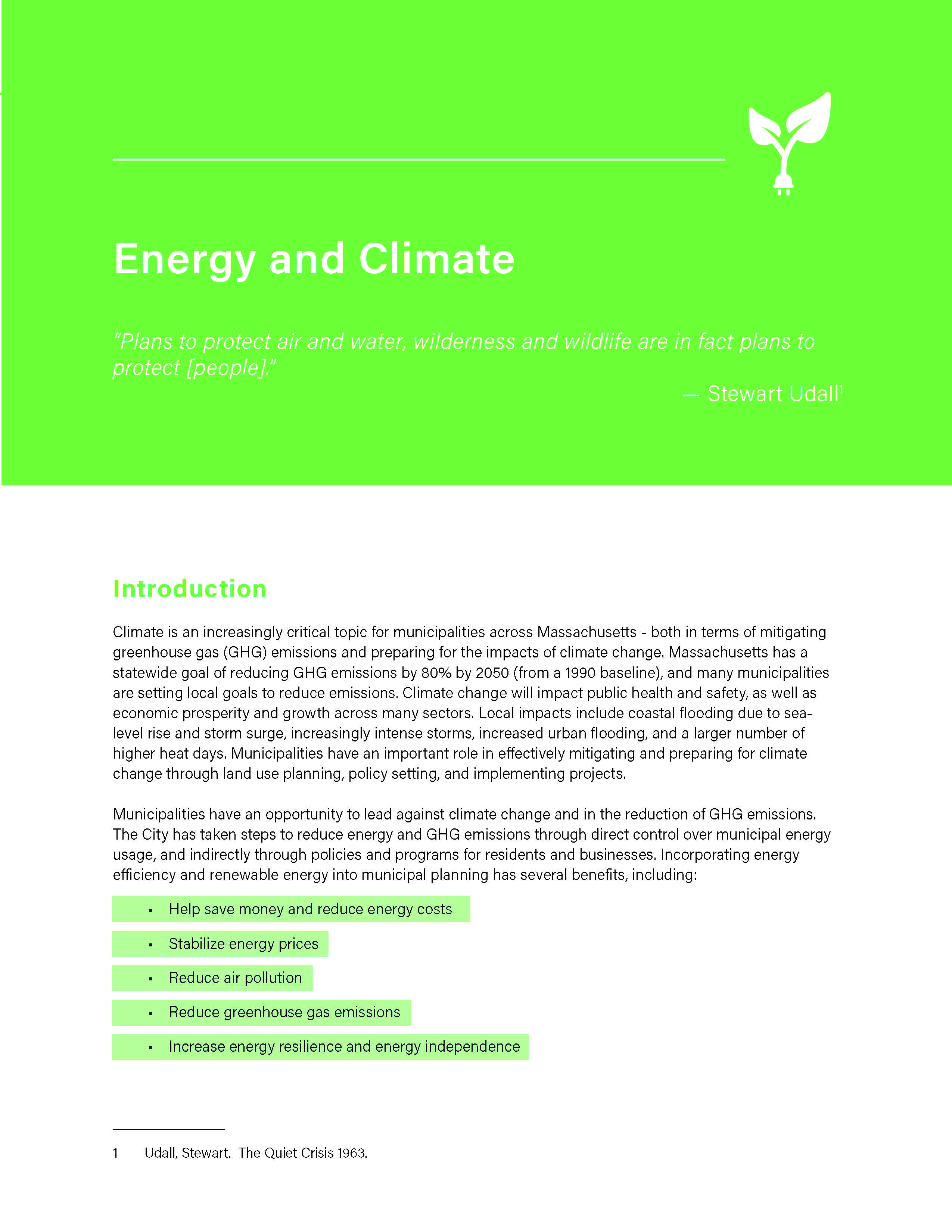 Energy and Climate