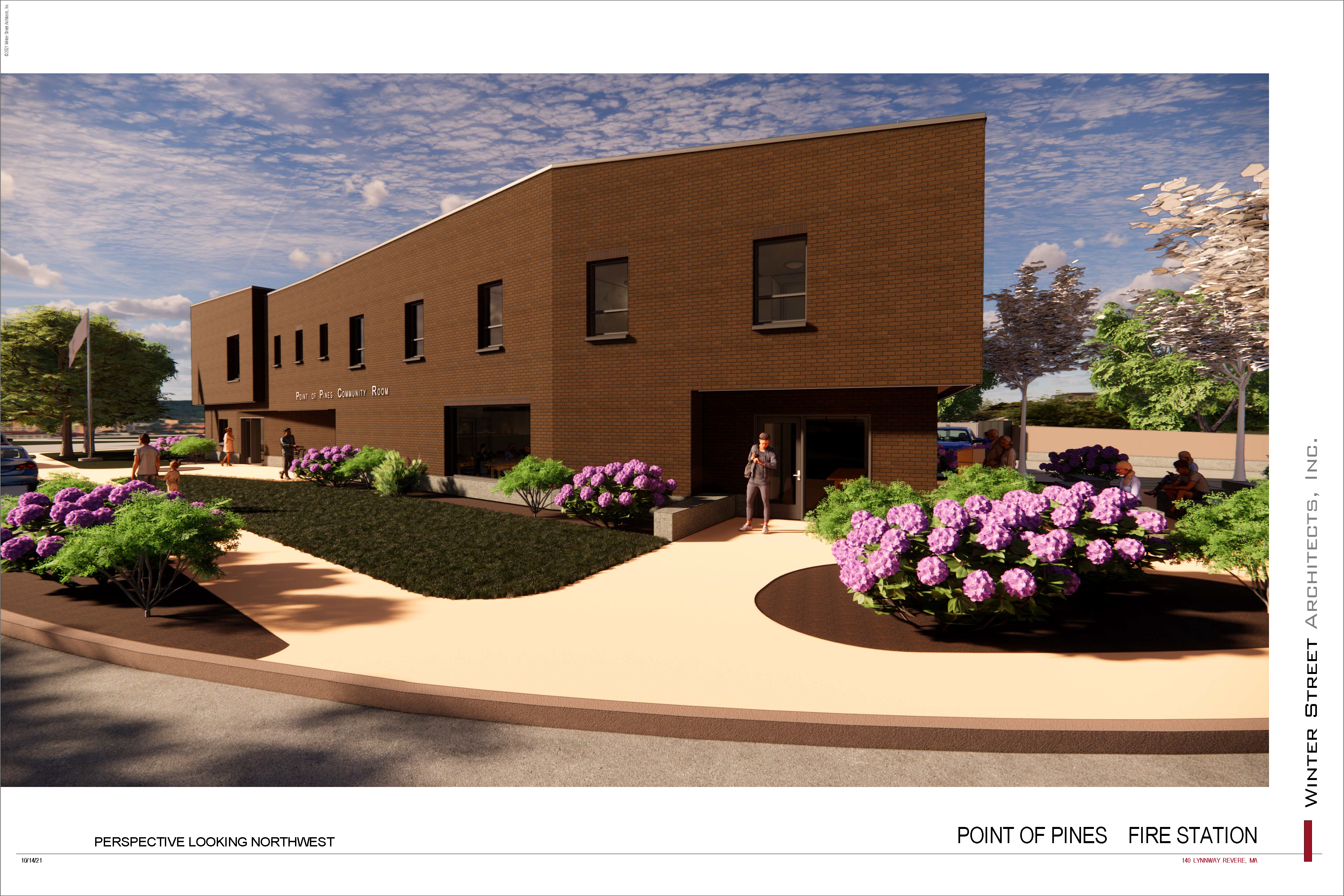 Side Perspective of Fire Station