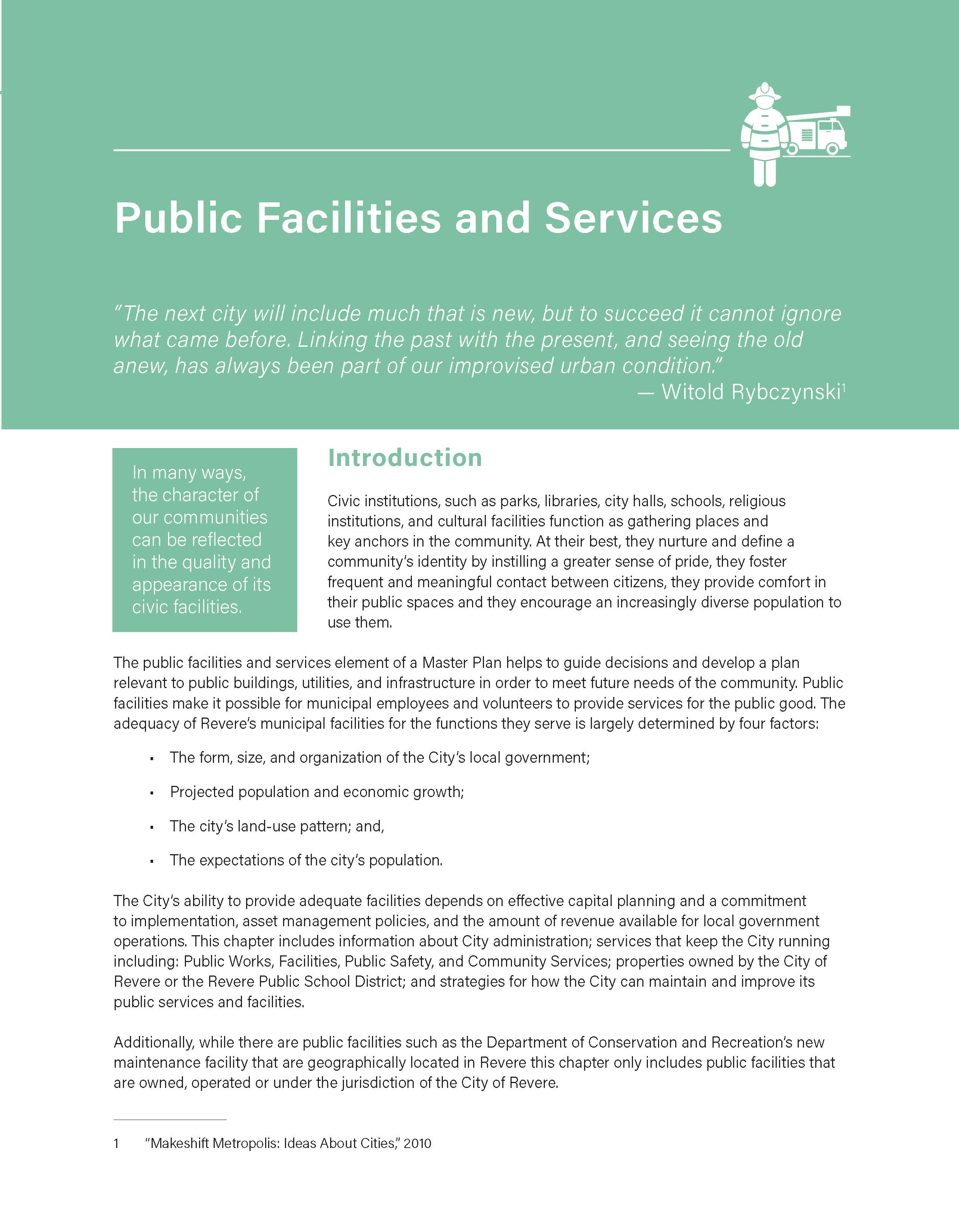 Public Facilities and Services