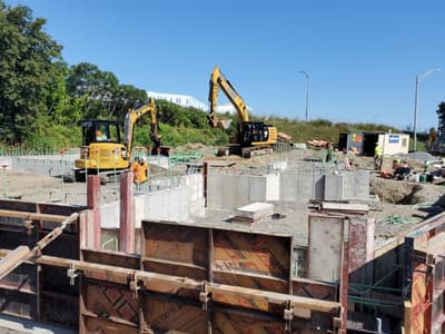 Concrete Foundations being placed