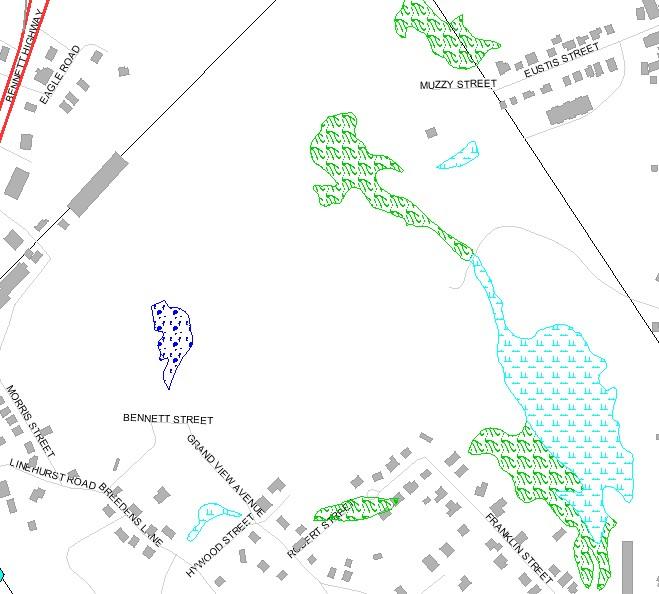 Map of Wetland Resource Areas Inland