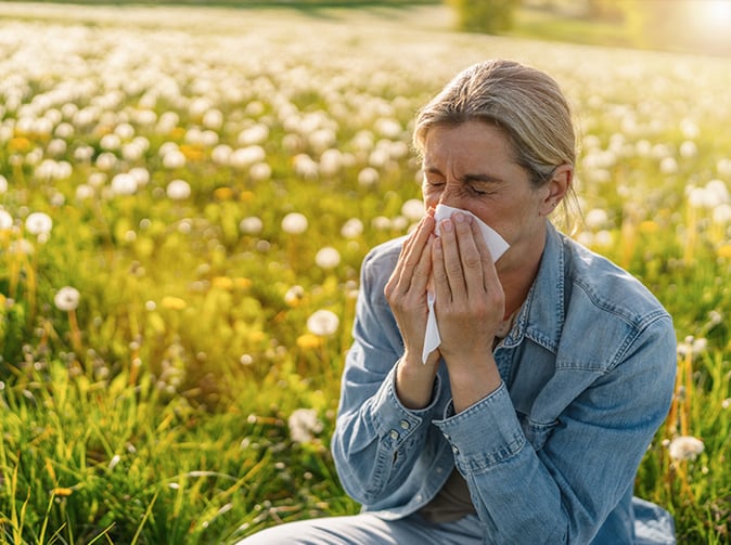 sneezing from seasonal allergies