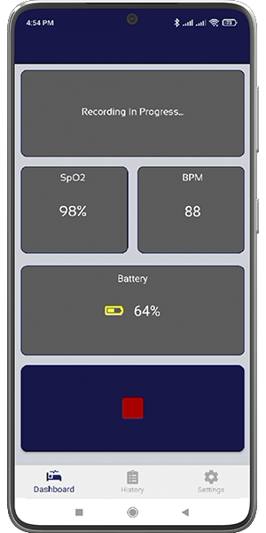 sleeptest app screenshot on an android device
