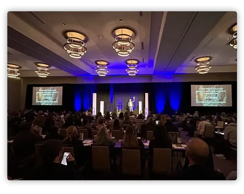 president and ceo of sleeptest.com image speaking at event