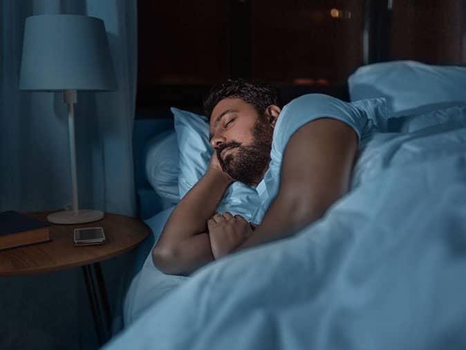 man who needs to have a sleep apnea test