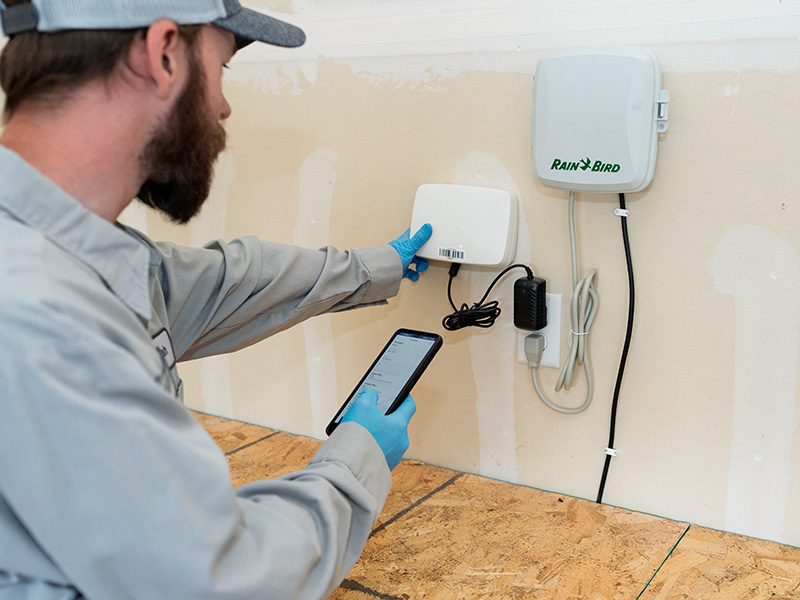 digital rodent control box on wall