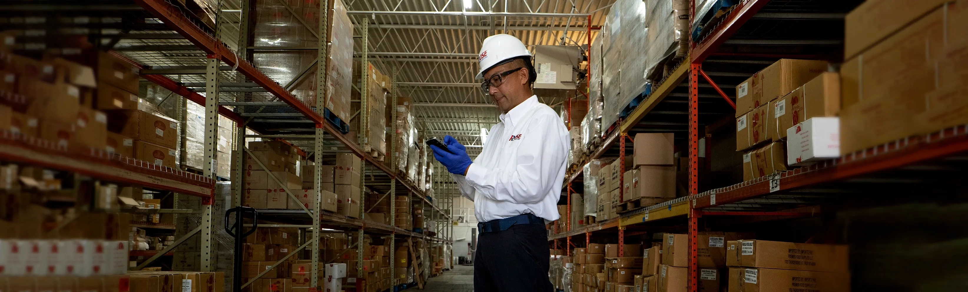 rose technician in warehouse