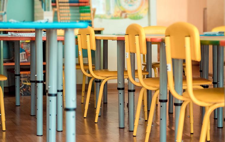 empty classroom in a south carolina school