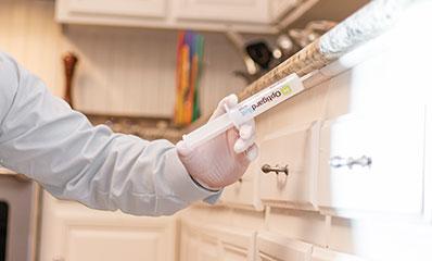 tech treating inside home