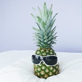 Pineapple with sunglasses