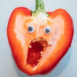 Pepper with face