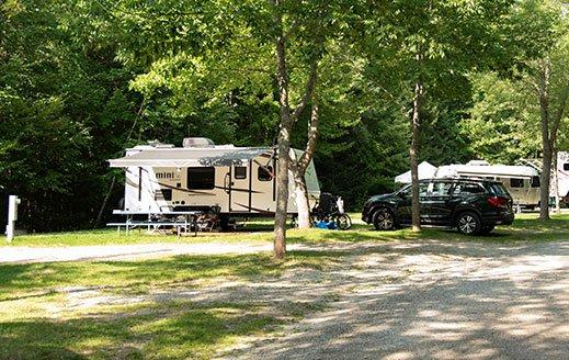 rv campsite at smuggler's den campground